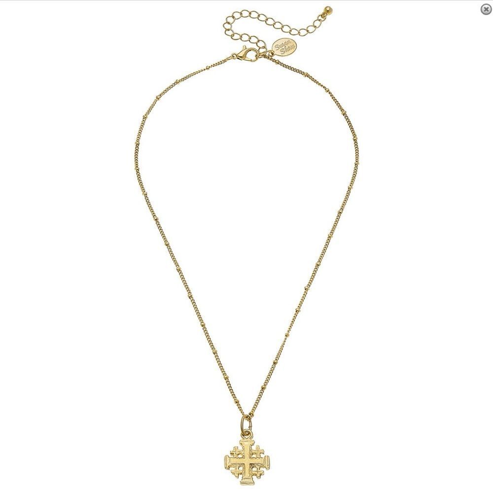 Gold Cross Pendant Necklace - Picture 2 of 2